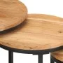 Set of 3 solid acacia wood side tables by , Side tables - Ref: Foro24-320687, Price: 112,40 €, Discount: %
