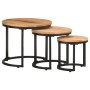 Set of 3 solid acacia wood side tables by , Side tables - Ref: Foro24-320687, Price: 114,32 €, Discount: %