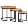 Set of 3 solid acacia wood side tables by , Side tables - Ref: Foro24-320687, Price: 112,40 €, Discount: %