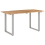 Massiver Esstisch aus Akazienholz 140x70x76 cm von , Küchen- und Esstische - Ref: Foro24-286478, Preis: 257,89 €, Rabatt: %
