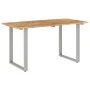Mesa de comedor de madera maciza de acacia 140x70x76 cm by , Kitchen and dining tables - Ref: Foro24-286478, Price: 253,04 €,...