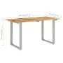 Mesa de comedor de madera maciza de acacia 140x70x76 cm by , Kitchen and dining tables - Ref: Foro24-286478, Price: 253,04 €,...