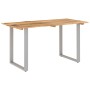 Massiver Esstisch aus Akazienholz 140x70x76 cm von , Küchen- und Esstische - Ref: Foro24-286478, Preis: 257,89 €, Rabatt: %