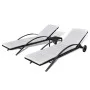 Sun loungers with a black synthetic rattan table by vidaXL, Loungers - Ref: Foro24-42491, Price: 318,30 €, Discount: %