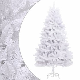 Árbol de Navidad artificial con bisagras y soporte blanco 180cm