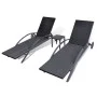 Sun loungers with a black synthetic rattan table by vidaXL, Loungers - Ref: Foro24-42491, Price: 318,30 €, Discount: %