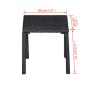 Tumbonas con mesita de ratán sintético negro de vidaXL, Tumbonas - Ref: Foro24-42491, Precio: 324,20 €, Descuento: %