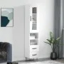 Hohes Sideboard Sperrholz weiß 34,5x34x180 cm von , Sideboards - Ref: Foro24-3199329, Preis: 107,67 €, Rabatt: %