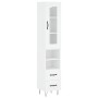 Aparador alto madera contrachapada blanco 34,5x34x180 cm de , Aparadores - Ref: Foro24-3199329, Precio: 108,98 €, Descuento: %
