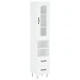 Tall white plywood highboard 34.5x34x180 cm by , Sideboards - Ref: Foro24-3199329, Price: 107,64 €, Discount: %