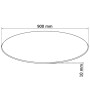 Runde Tischplatte aus gehärtetem Glas, 900 mm von vidaXL, Tischplatten - Ref: Foro24-243630, Preis: 113,32 €, Rabatt: %