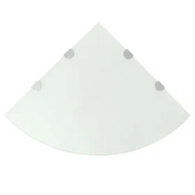 Eckregal mit verchromten Halterungen, weißem Glas, 45x45 cm. von vidaXL, Regale und Regale - Ref: Foro24-243860, Preis: 27,07...