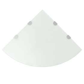 Estante de esquina con soportes cromados vidrio blanco 45x45 cm by vidaXL, Shelves and shelves - Ref: Foro24-243860, Price: 2...