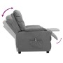 Sillón reclinable eléctrico de cuero sintético gris