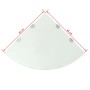 Estante de esquina con soportes cromados vidrio blanco 45x45 cm de vidaXL, Estantes y estanterías - Ref: Foro24-243860, Preci...
