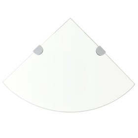 Eckregal mit Chromträgern aus Klarglas 35x35 cm von vidaXL, Regale und Regale - Ref: Foro24-243853, Preis: 20,29 €, Rabatt: %