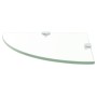 Corner shelf with chrome supports clear glass 35x35 cm by vidaXL, Shelves and shelves - Ref: Foro24-243853, Price: 20,09 €, D...