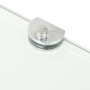 Corner shelf with chrome supports clear glass 35x35 cm by vidaXL, Shelves and shelves - Ref: Foro24-243853, Price: 20,09 €, D...
