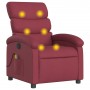 Verstellbarer Massagesessel aus burgunderrotem Stoff von , Sessel - Ref: Foro24-371704, Preis: 206,21 €, Rabatt: %