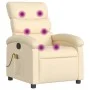 Sillón de masaje reclinable de tela crema de , Sillones - Ref: Foro24-371710, Precio: 251,35 €, Descuento: %