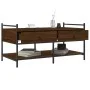 Mesa de centro madera de ingeniería roble marrón 99x50x50 cm de , Mesas de centro - Ref: Foro24-833964, Precio: 71,72 €, Desc...