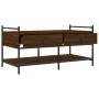 Mesa de centro madera de ingeniería roble marrón 99x50x50 cm de , Mesas de centro - Ref: Foro24-833964, Precio: 71,72 €, Desc...