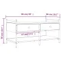 Mesa de centro madera de ingeniería roble marrón 99x50x50 cm de , Mesas de centro - Ref: Foro24-833964, Precio: 71,72 €, Desc...