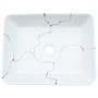 Lavabo sobre encimera rectangular cerámica blanco 46x35,5x13 cm