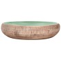 Lavabo sobre encimera ovalado cerámica verde marrón 59x40x15 cm de , Lavabos - Ref: Foro24-155077, Precio: 178,67 €, Descuent...