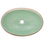 Lavabo sobre encimera ovalado cerámica verde marrón 59x40x15 cm de , Lavabos - Ref: Foro24-155077, Precio: 178,67 €, Descuent...