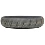 Lavabo sobre encimera ovalado cerámica negro y gris 59x40x15 cm