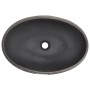 Lavabo sobre encimera ovalado cerámica negro y gris 59x40x15 cm de , Lavabos - Ref: Foro24-155080, Precio: 144,11 €, Descuent...