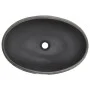 Oval black and grey ceramic countertop sink 59x40x15 cm by , Sinks - Ref: Foro24-155080, Price: 141,81 €, Discount: %