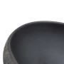 Lavabo sobre encimera ovalado cerámica negro y gris 59x40x15 cm