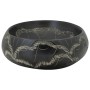 Lavabo sobre encimera ovalado cerámica negro 59x40x15 cm