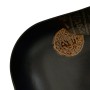 Lavabo sobre encimera rectangular cerámica negro 48x37,5x13,5cm