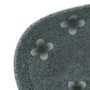 Lavabo sobre encimera ovalado cerámica azul 59x40x14 cm