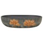 Ovales Keramik-Aufsatzwaschbecken grau und schwarz 59x40x14 cm von , Sinkt - Ref: Foro24-155107, Preis: 138,62 €, Rabatt: %