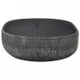 Oval gray and black ceramic countertop sink 59x40x14 cm by , Sinks - Ref: Foro24-155107, Price: 136,49 €, Discount: %