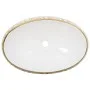 Oval white and gold ceramic countertop sink 59x40x15cm by , Sinks - Ref: Foro24-155111, Price: 182,90 €, Discount: %