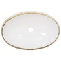 Ovales Aufsatzwaschbecken aus Keramik, Weißgold, 59x40x15cm von , Sinkt - Ref: Foro24-155111, Preis: 175,22 €, Rabatt: %