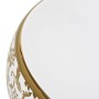 Lavabo sobre encimera ovalado cerámica blanco dorado 59x40x15cm de , Lavabos - Ref: Foro24-155111, Precio: 175,22 €, Descuent...