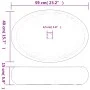 Ovales Aufsatzwaschbecken aus Keramik, Weißgold, 59x40x15cm von , Sinkt - Ref: Foro24-155111, Preis: 171,90 €, Rabatt: %