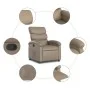 Reclining armchair in synthetic leather, capuccino color. by , Armchairs - Ref: Foro24-371719, Price: 194,47 €, Discount: %