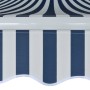 Toldo plegable de operación manual 500 cm azul y blanco de vidaXL, Toldos - Ref: Foro24-42154, Precio: 508,08 €, Descuento: %