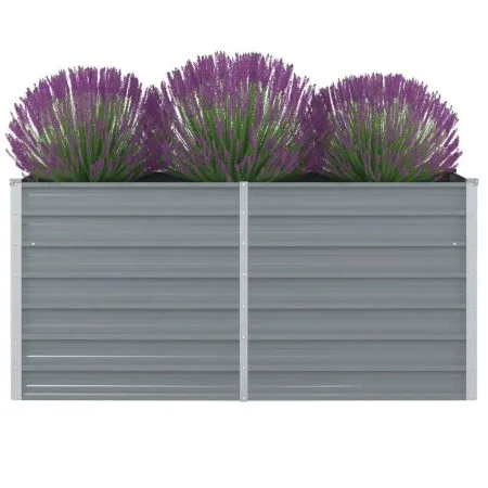 Raised planter 160x80x77 cm gray galvanized steel by vidaXL, Pots and planters - Ref: Foro24-42404, Price: 69,03 €, Discount: %
