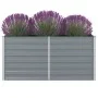 Raised planter 160x80x77 cm gray galvanized steel by vidaXL, Pots and planters - Ref: Foro24-42404, Price: 69,03 €, Discount: %