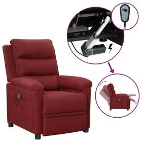 Sillón reclinable eléctrico tela rojo tinto Sillón reclinable eléctrico tela rojo tinto