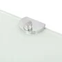 Corner shelf with chrome supports white glass 35x35 cm by vidaXL, Shelves and shelves - Ref: Foro24-243859, Price: 17,75 €, D...