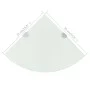 Corner shelf with chrome supports white glass 35x35 cm by vidaXL, Shelves and shelves - Ref: Foro24-243859, Price: 17,75 €, D...